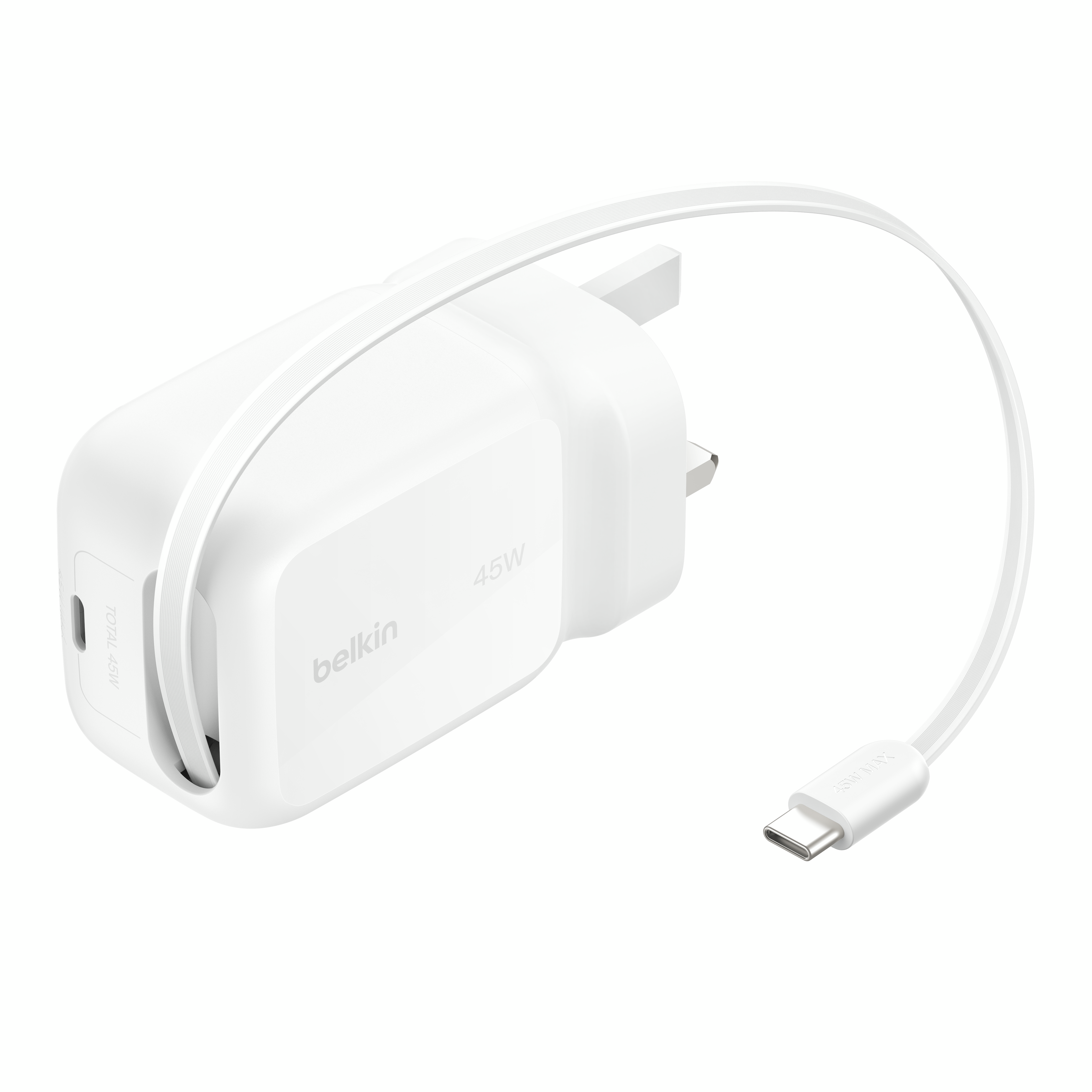 UltraCharge GaN 伸縮線充電器 45W