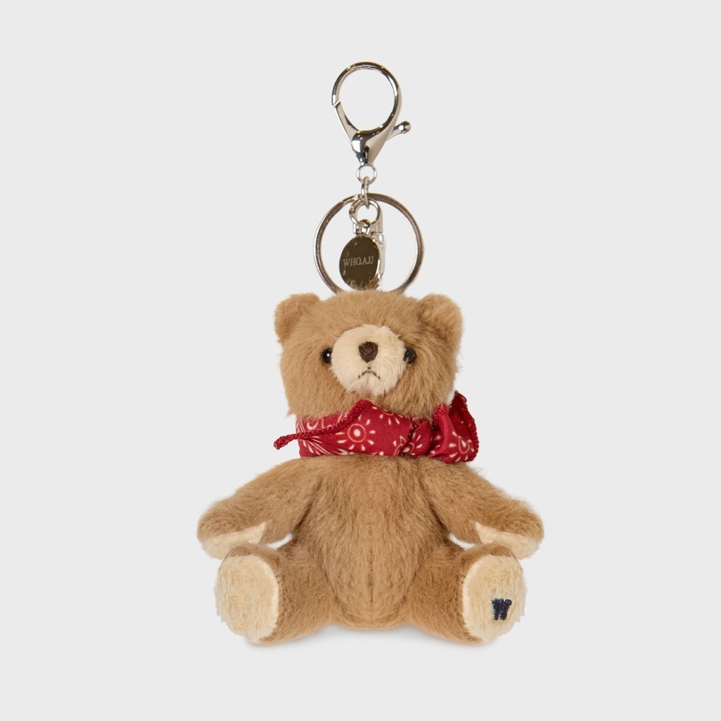 WHO A U - Fluffy Bear Mini Bag Charm *Red* (WHAWG2223A)