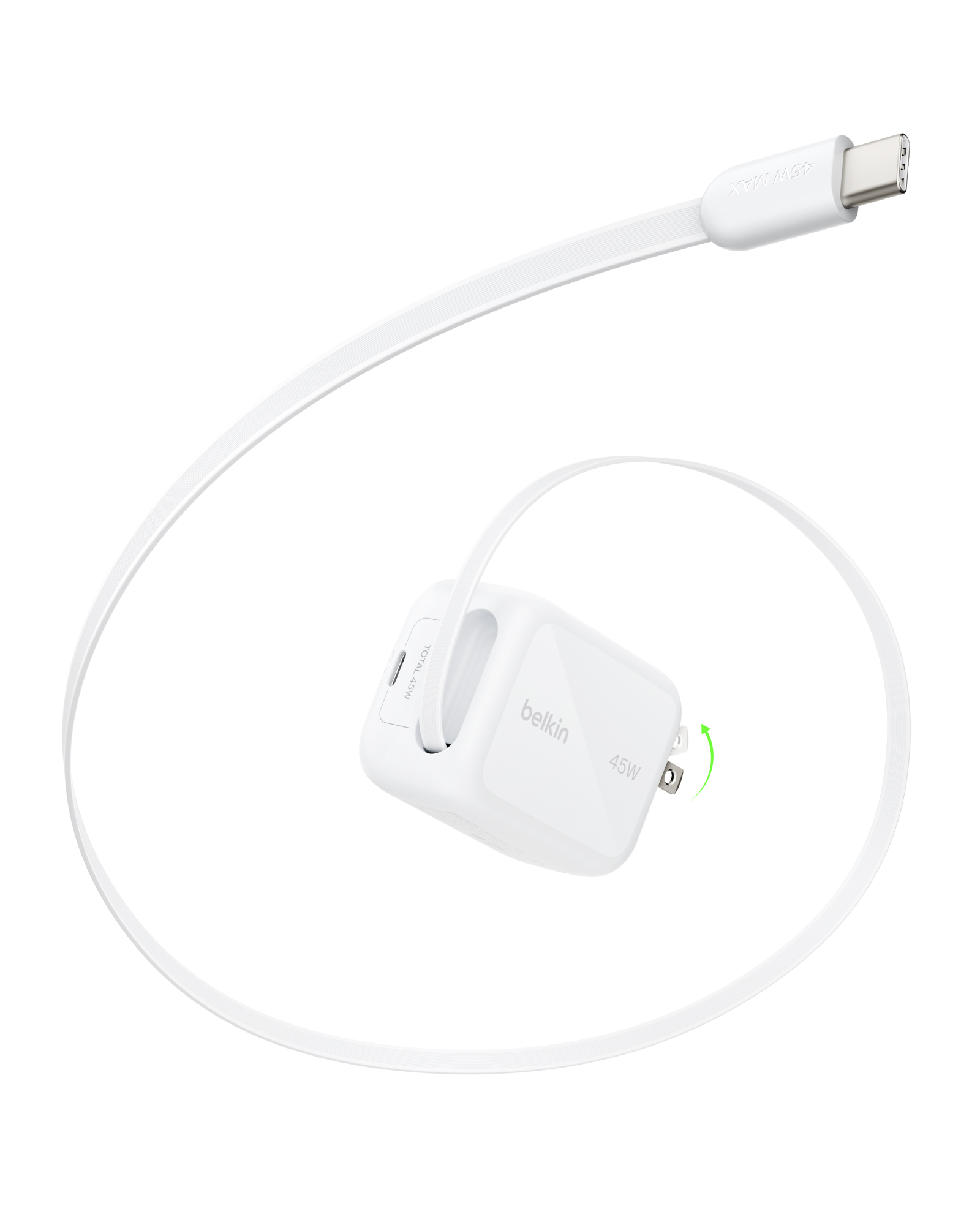 UltraCharge GaN 伸縮線充電器 45W