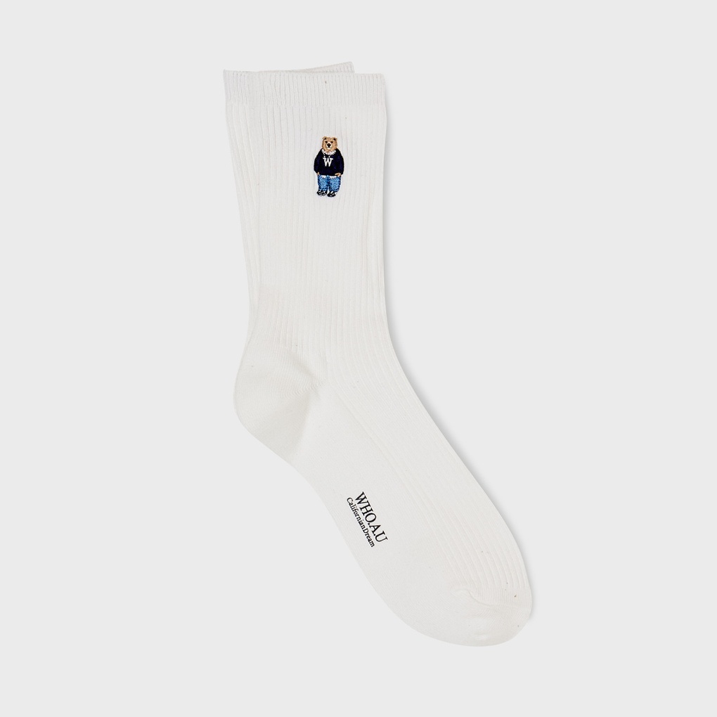 WHO A U - Steve Embroidery Socks *5色* (WHAYG1111A)