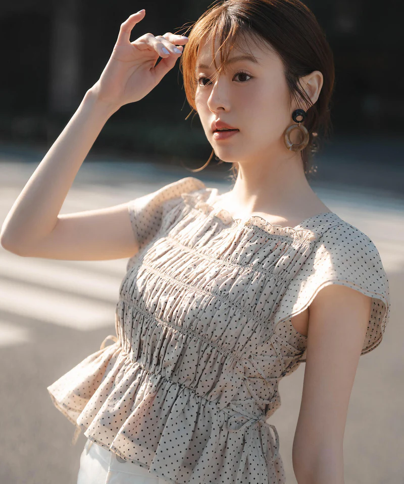 [預購] NATURAL BEAUTY BASIC 綁帶荷葉邊襯衫