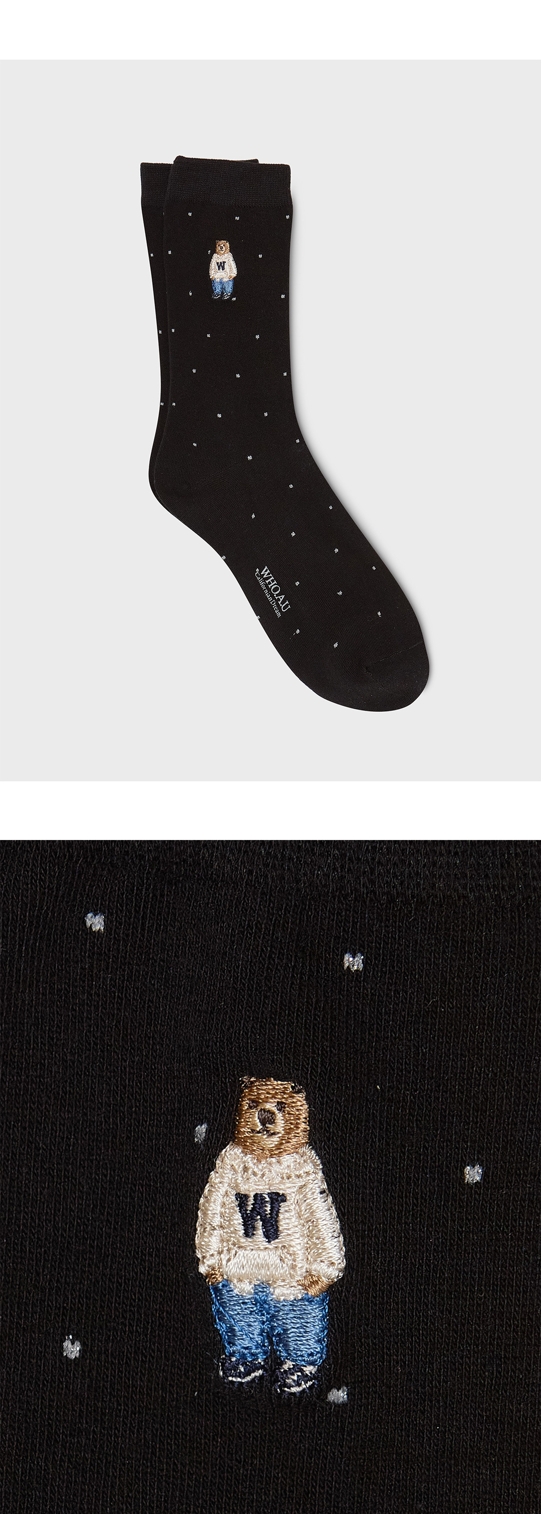 WHO A U - [2PACK]Steve Dot Socks *Mix* (WHAYG1121A)