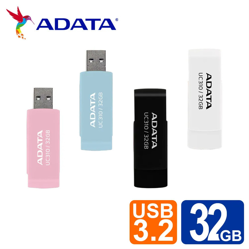 【ADATA 威剛】UC310 USB3.2 Gen1 64G 旋轉隨身碟