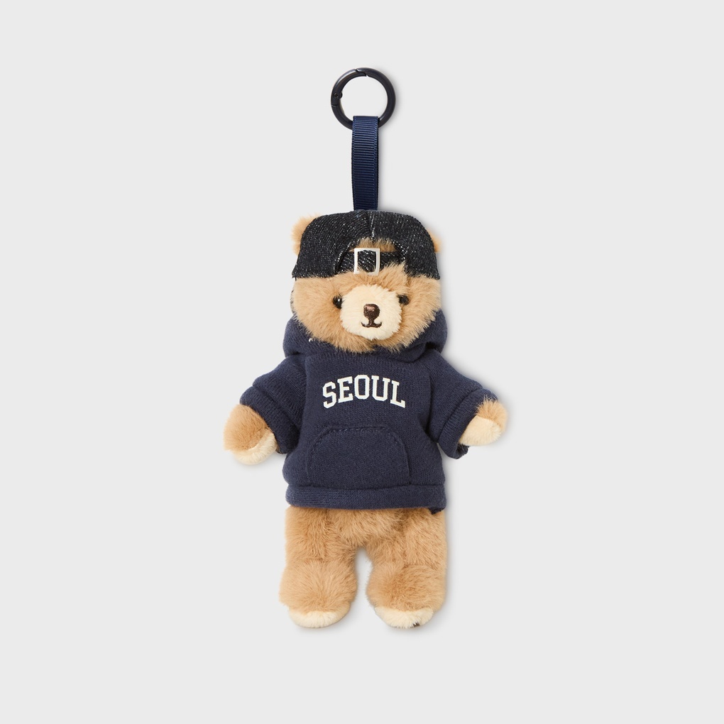 WHO A U - [Seoul Edition]Fluffy Bear Hoodie Charm *2色* (WHAWG2491A)