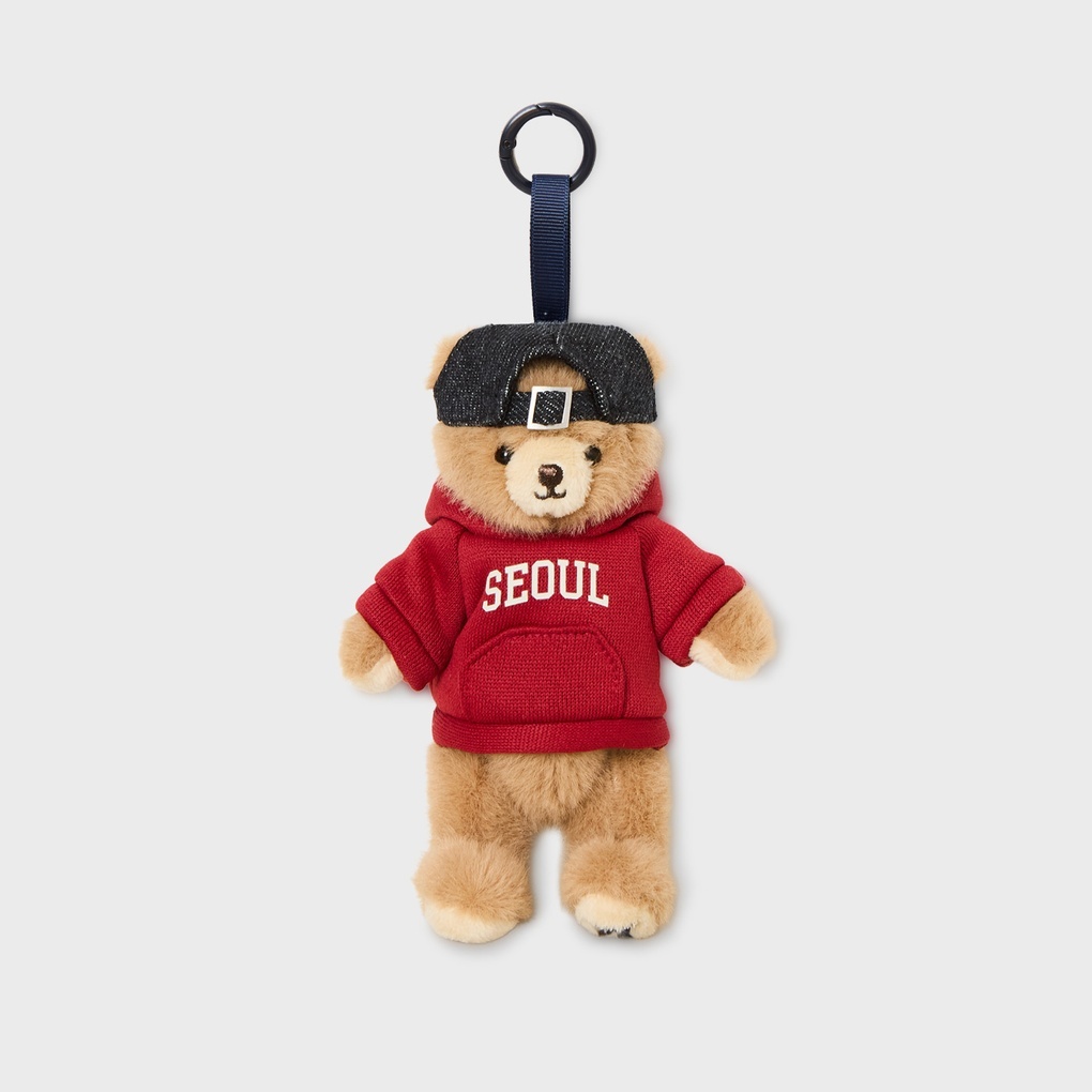 WHO A U - [Seoul Edition]Fluffy Bear Hoodie Charm *2色* (WHAWG2491A)