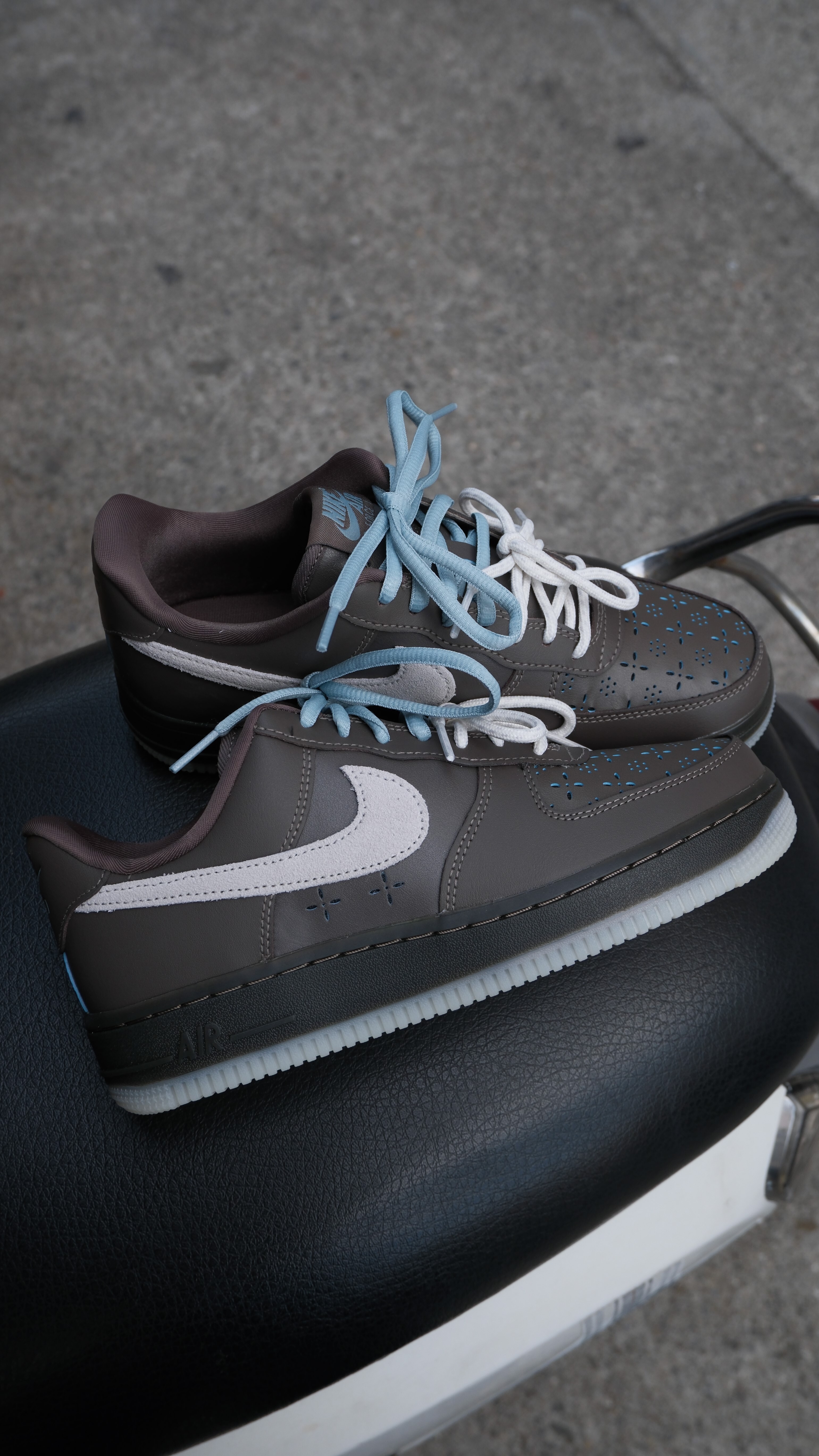 Nike Air Force 1 '07 LV8 'Ridgerock' 雙鞋帶 花紋 復古 皮革 棕藍 休閒鞋 IR5690-256