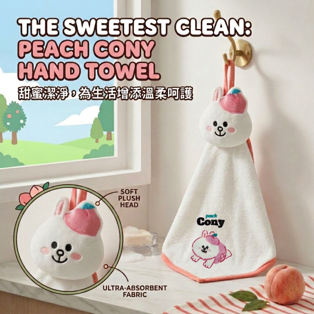 LINE FRIENDS 水果系列 3D多用途抹手毛巾-CONY