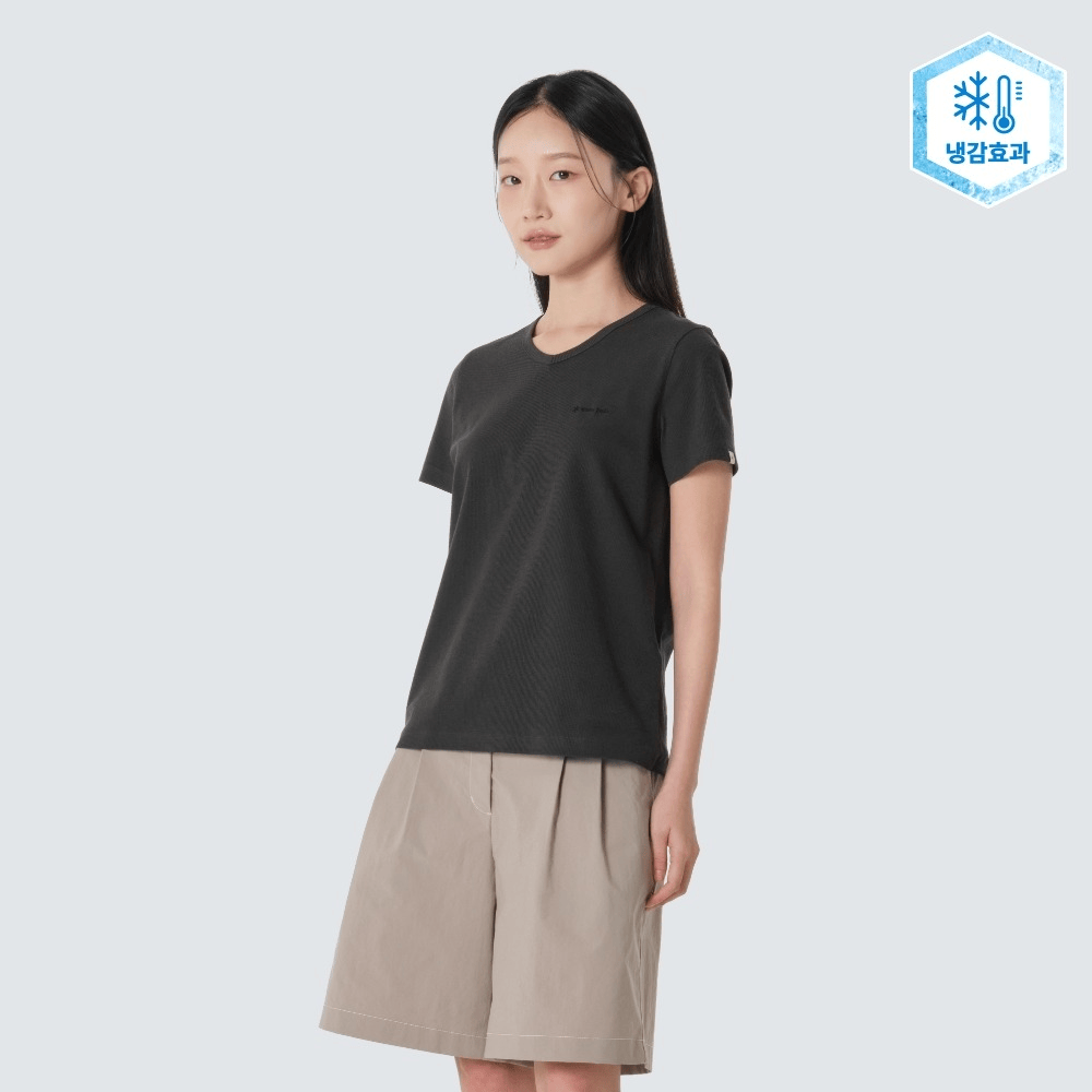 Snow Peak｜Ribbed Women's V-Neck Short Sleeve T-shirt S26MWF-TS37  [2 colors]