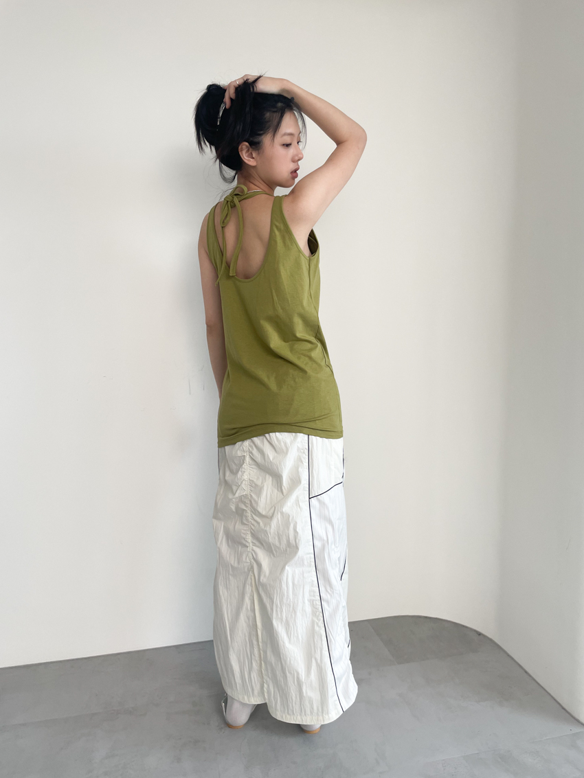 (Designer!) layered neck-tie long vest
