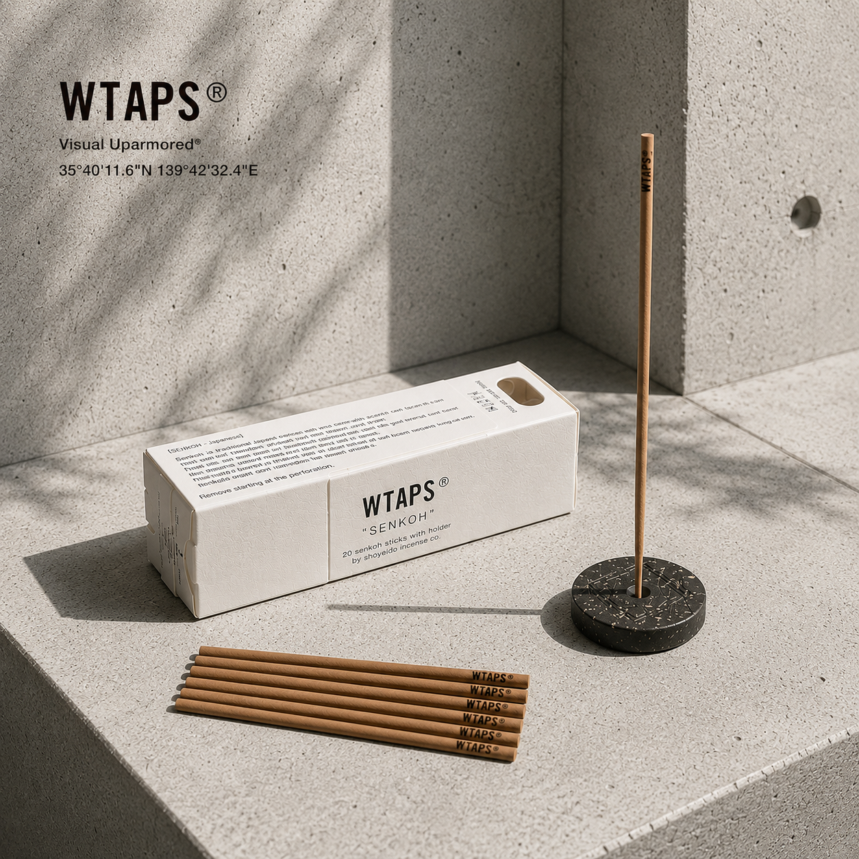 🇯🇵WTAPS x 松榮堂 SENKOH 頂級線香 / 日本製WTAPS x 益子燒窯匠 陶瓷立體香座/香盤