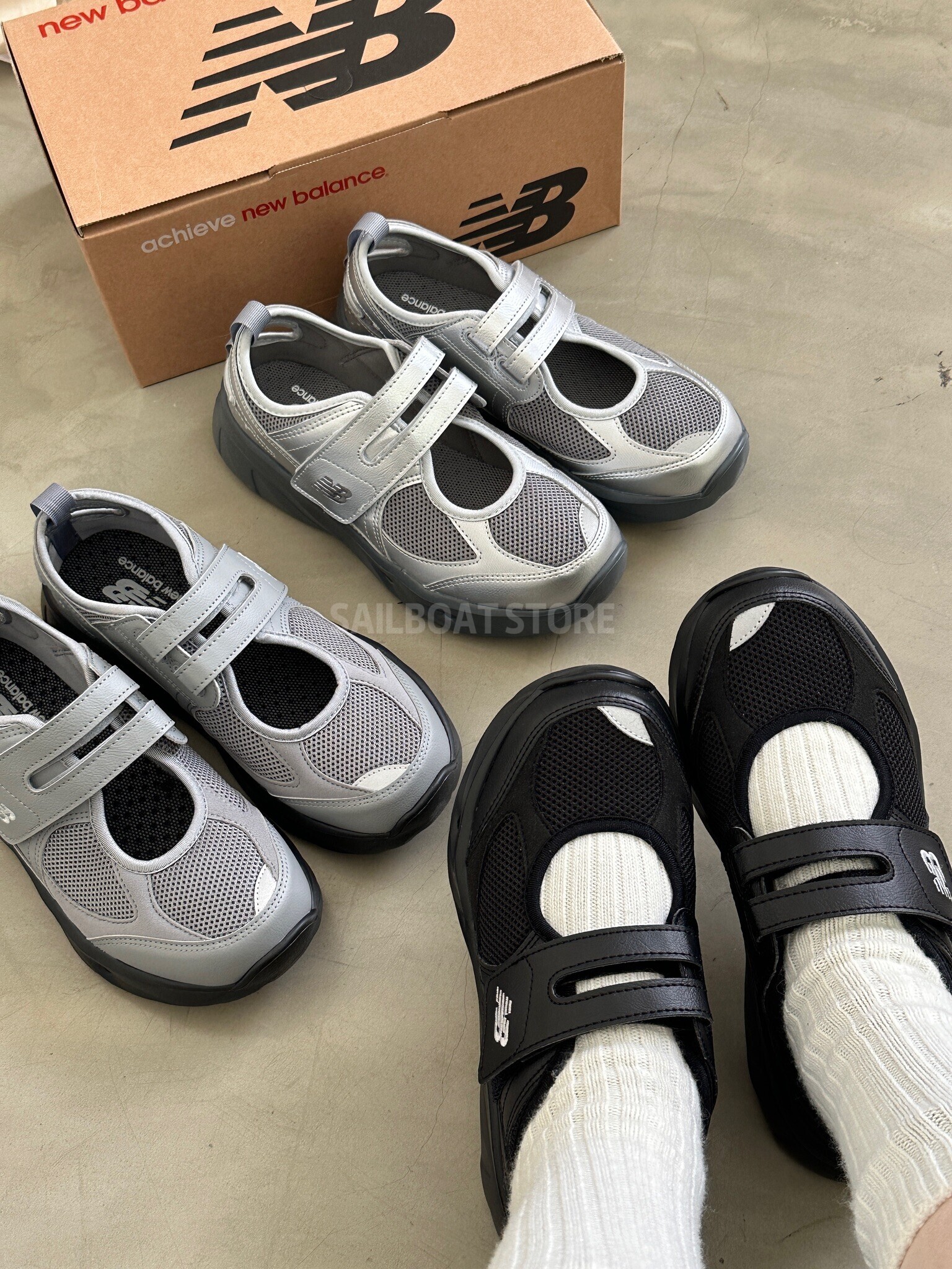 #預購 🇰🇷新款皮革!! 韓國 NEW BALANCE BREEZE V2 女款 瑪莉珍鞋