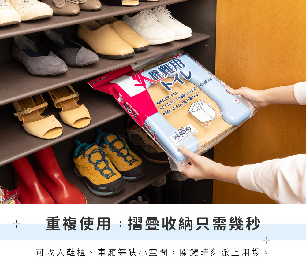 《SANKO》日本製摺疊式紙板簡易廁所組 20回入
