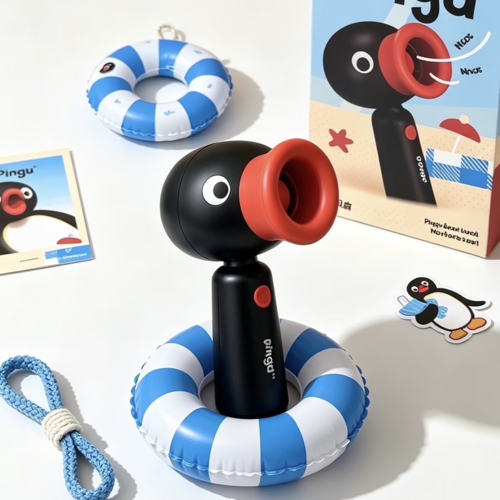 (預購）PINGU 企鵝家族 造型手持風扇 電扇