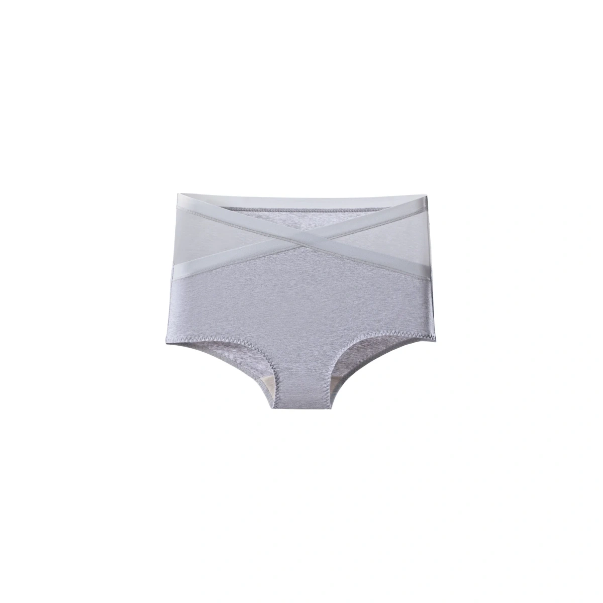 HKCG0515-019 【好•包覆】高腰交叉緊帶棉質抗菌三角褲 Gray EWP22008 (A19M-4XL)