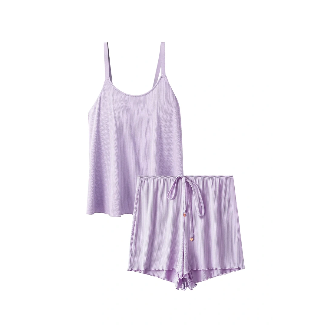 HKCG0515-055 【雙C提拉】2-IN-1美胸睡眠内衣套装 Pastel lilac EL22001 (A55M-XXL)