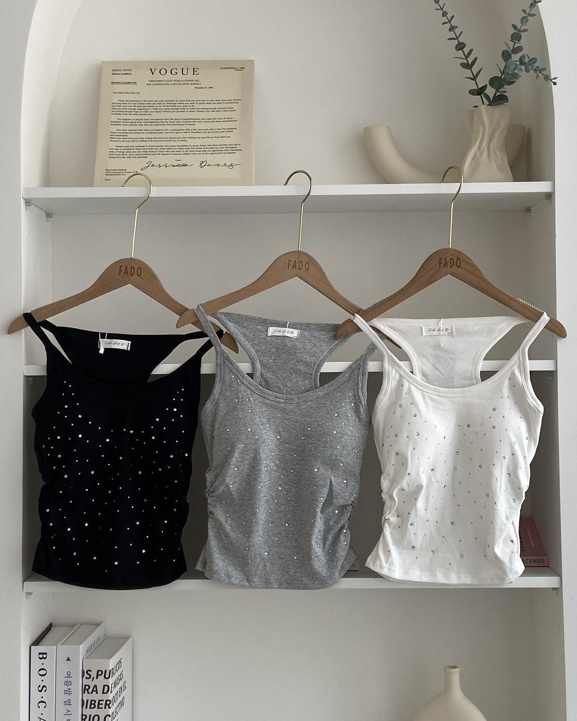 法朵Fado shop｜挖背燙鑽BRA TOP 5265009 三色