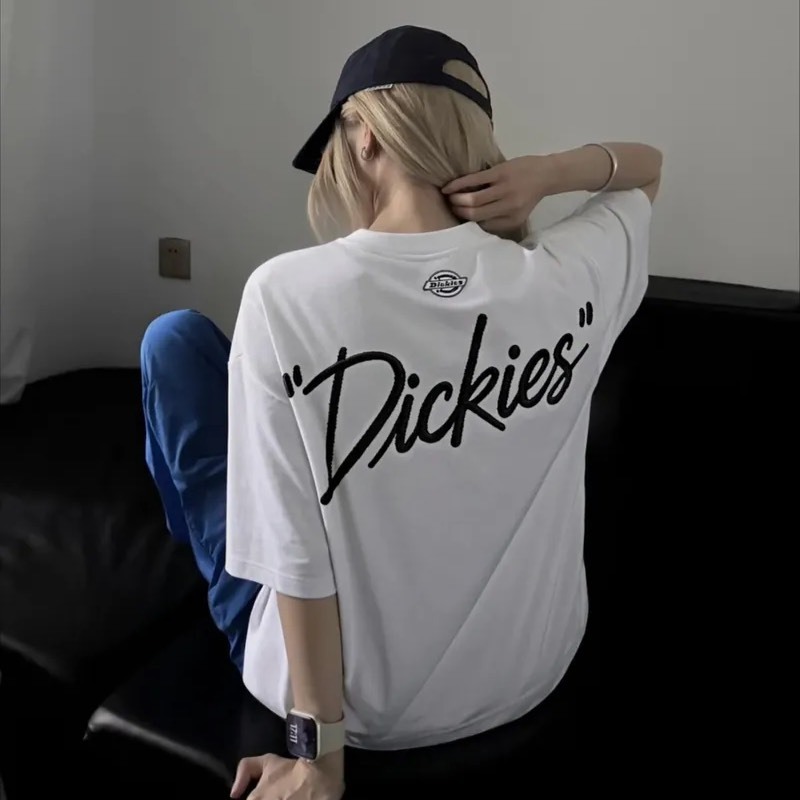 (預購）Dickies 背後刺繡 斜體字logo 美式 復古 重磅 純棉 短袖 共5色