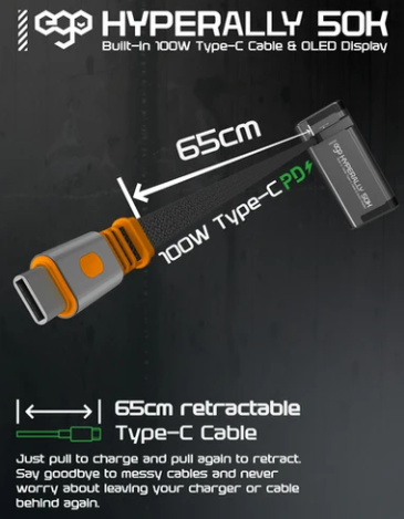EGO HyperAlly 50K 50000mAh 100W 外置電