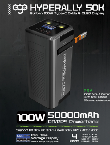 EGO HyperAlly 50K 50000mAh 100W 外置電