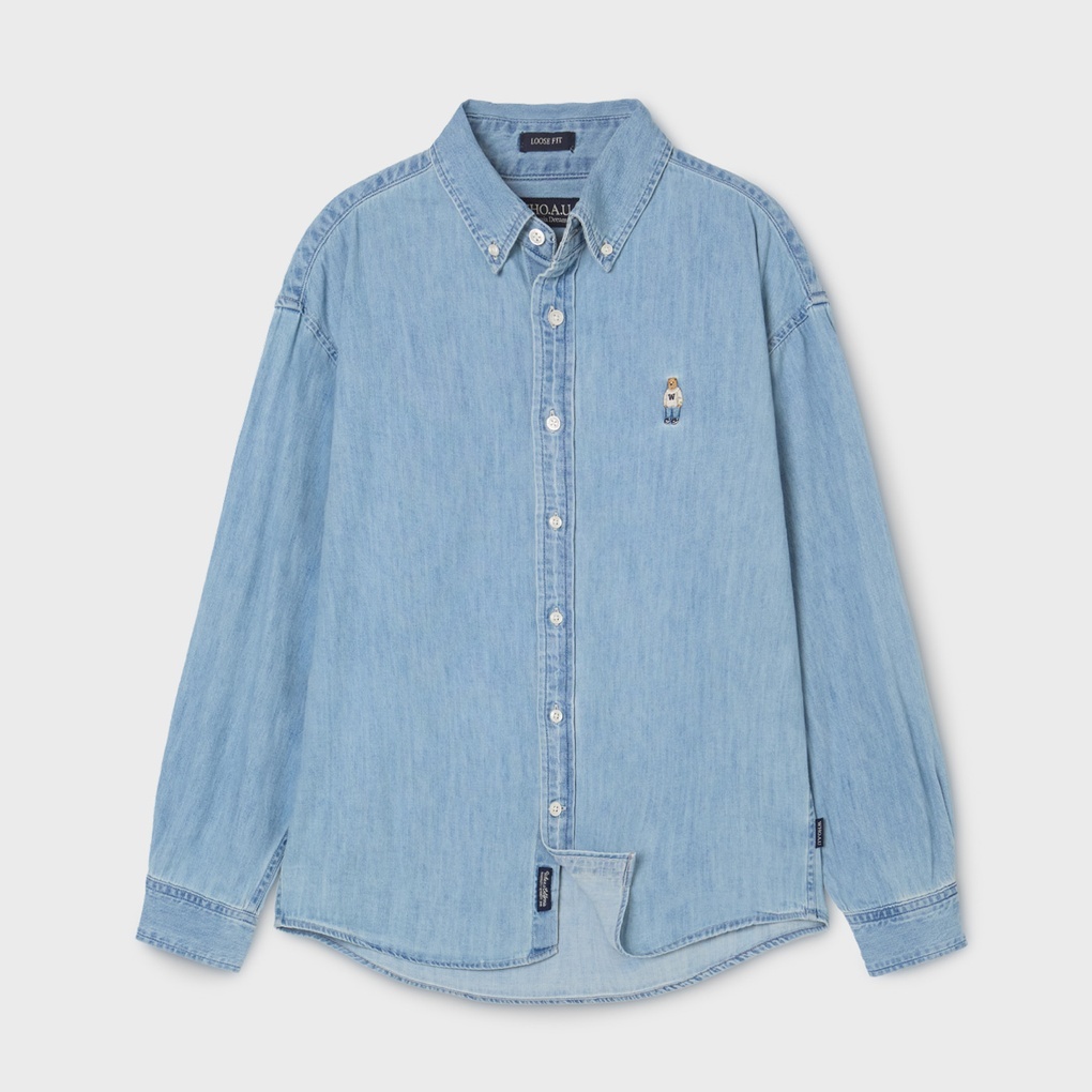 WHO A U - Steve Denim Shirts (U) *2色* (WHYJG2332U)