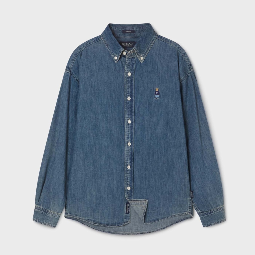 WHO A U - Steve Denim Shirts (U) *2色* (WHYJG2332U)