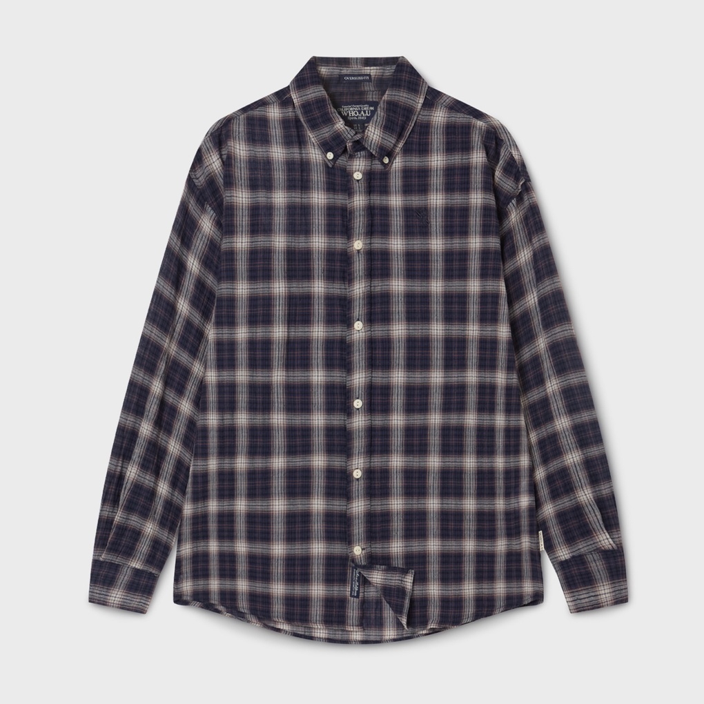 WHO A U - Summer Crinkle Check Shirts *2色* (WHYCG2371U)