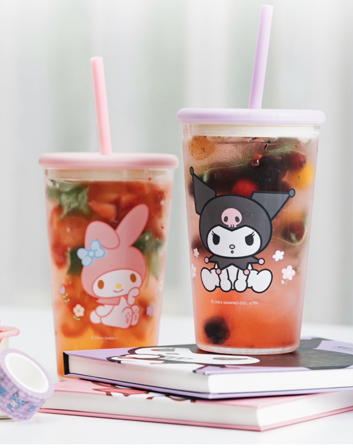 🇰🇷Sanrio 透明雙層吸管杯