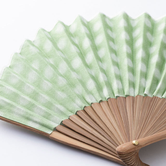 中川政七商店 - 貝型扇 播州織 / 水玉 / 綠