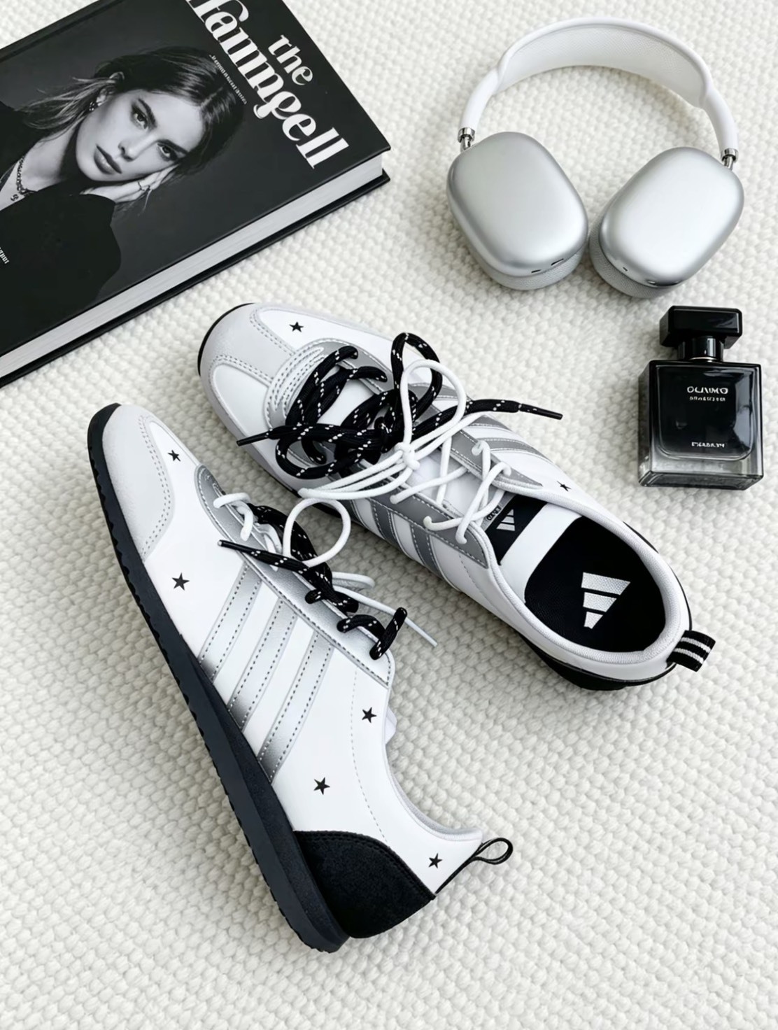 【訂製鞋款】ADIDAS VS JOG 2.0 小行星 MIU系 雙鞋帶 簡約 百搭 德訓鞋 黑白銀  JR4653(Team728-小行星)