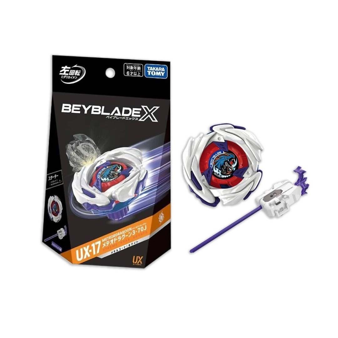 2026SS BEYBLADE X 戰鬥陀螺 UX-17 殞星龍騎士 豪華組 附發射器 拉條式 吸收 L軸 左迴旋 冠軍必備 日版 現貨 正品