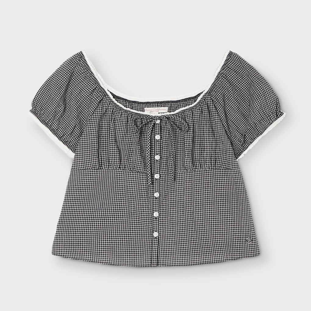 WHO A U - Check Patterend Blouse *2色* (WHBLG2531F)