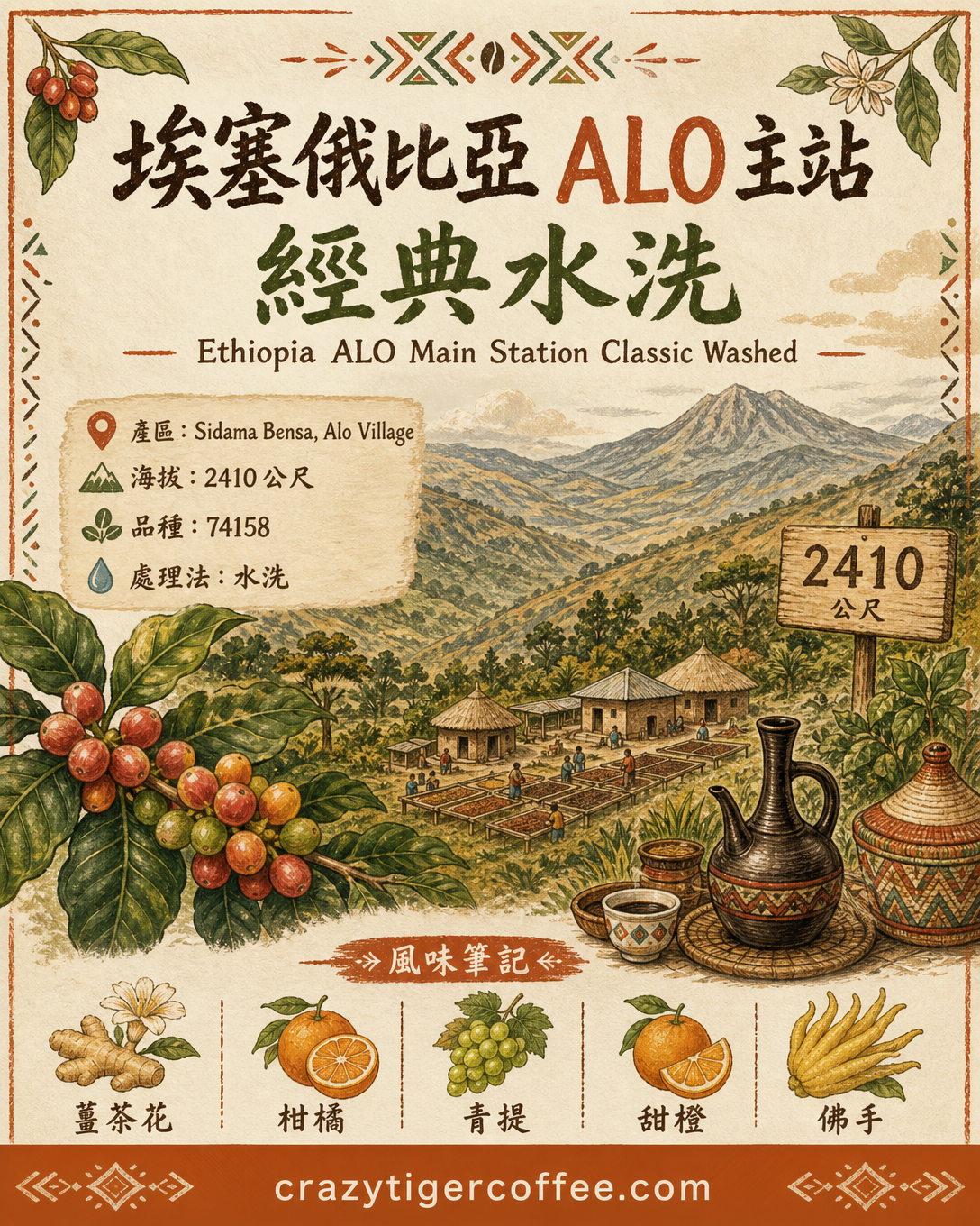 埃塞俄比亞 ALO Main Station 主站 經典水洗