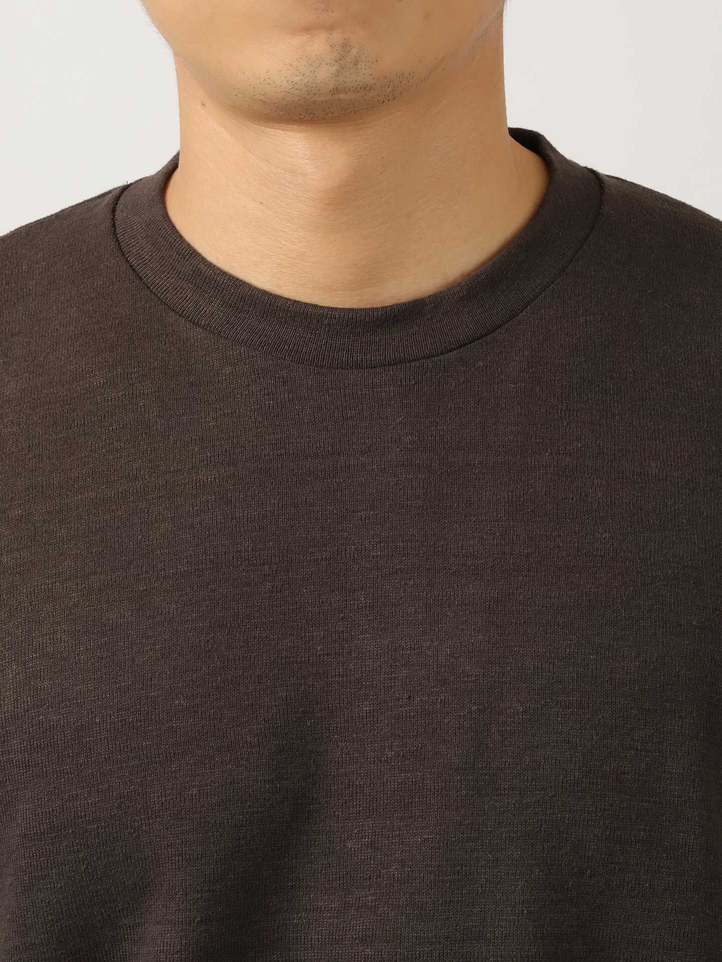 YOKO SAKAMOTO Hemp L/S T-Shirt Brown