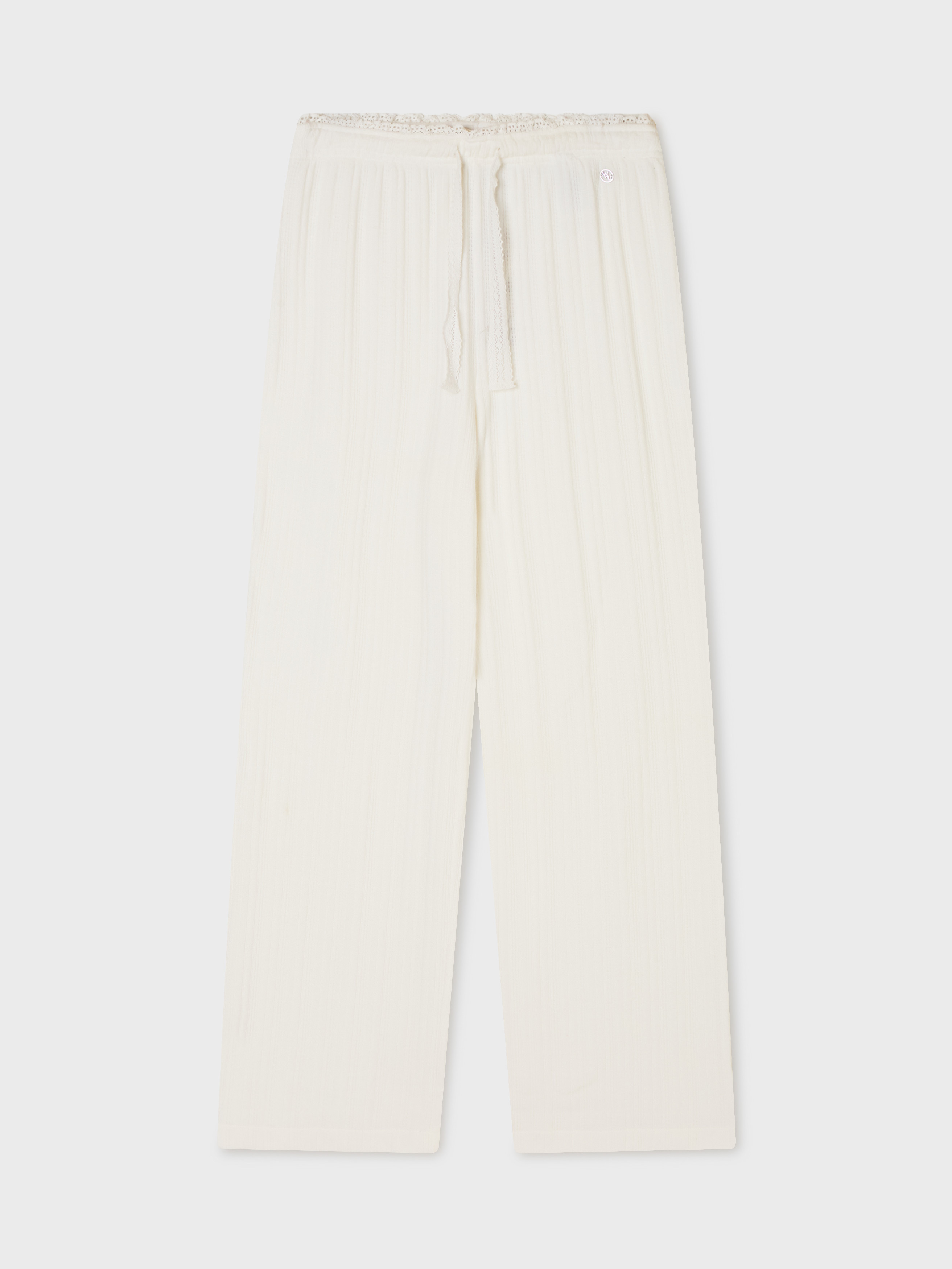 WHO A U - Eyelet Jacquard Pants *Ivory* (WHTMG2551F)
