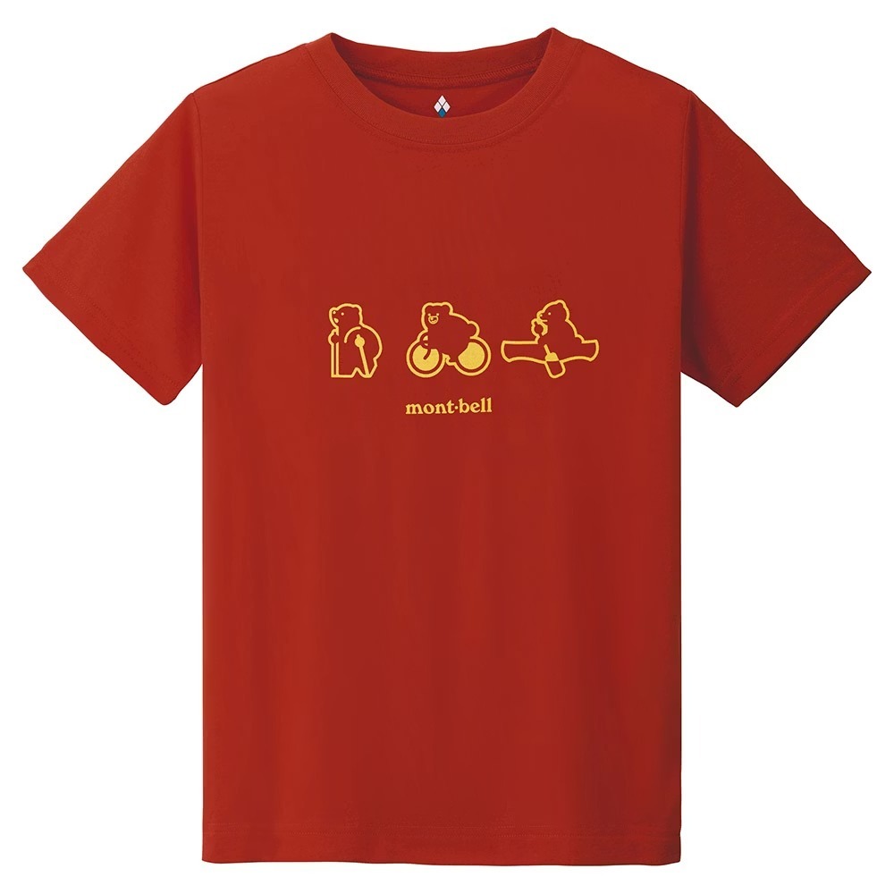 Mont-bell  WIC. T K'S ACTIVITIES 童款短排T 1114809-OG橘 [HappyOutdoor]