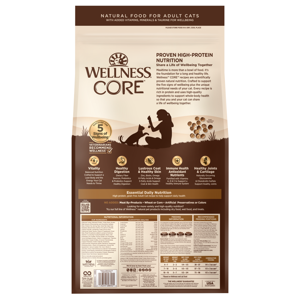 Wellness CORE 無穀物貓糧 | 火雞雞肉 | 11 lb