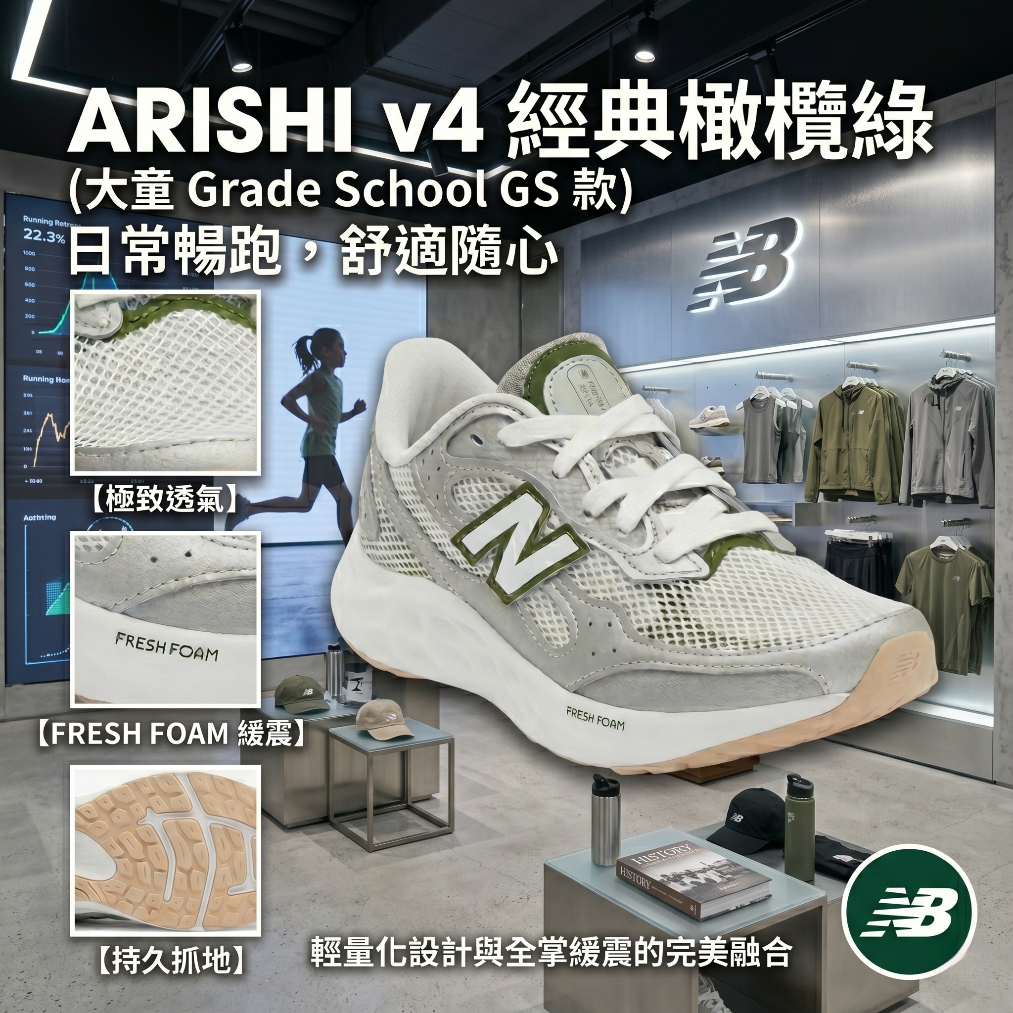 【預購】NEW BALANCE H051510 大童款跑步運動鞋