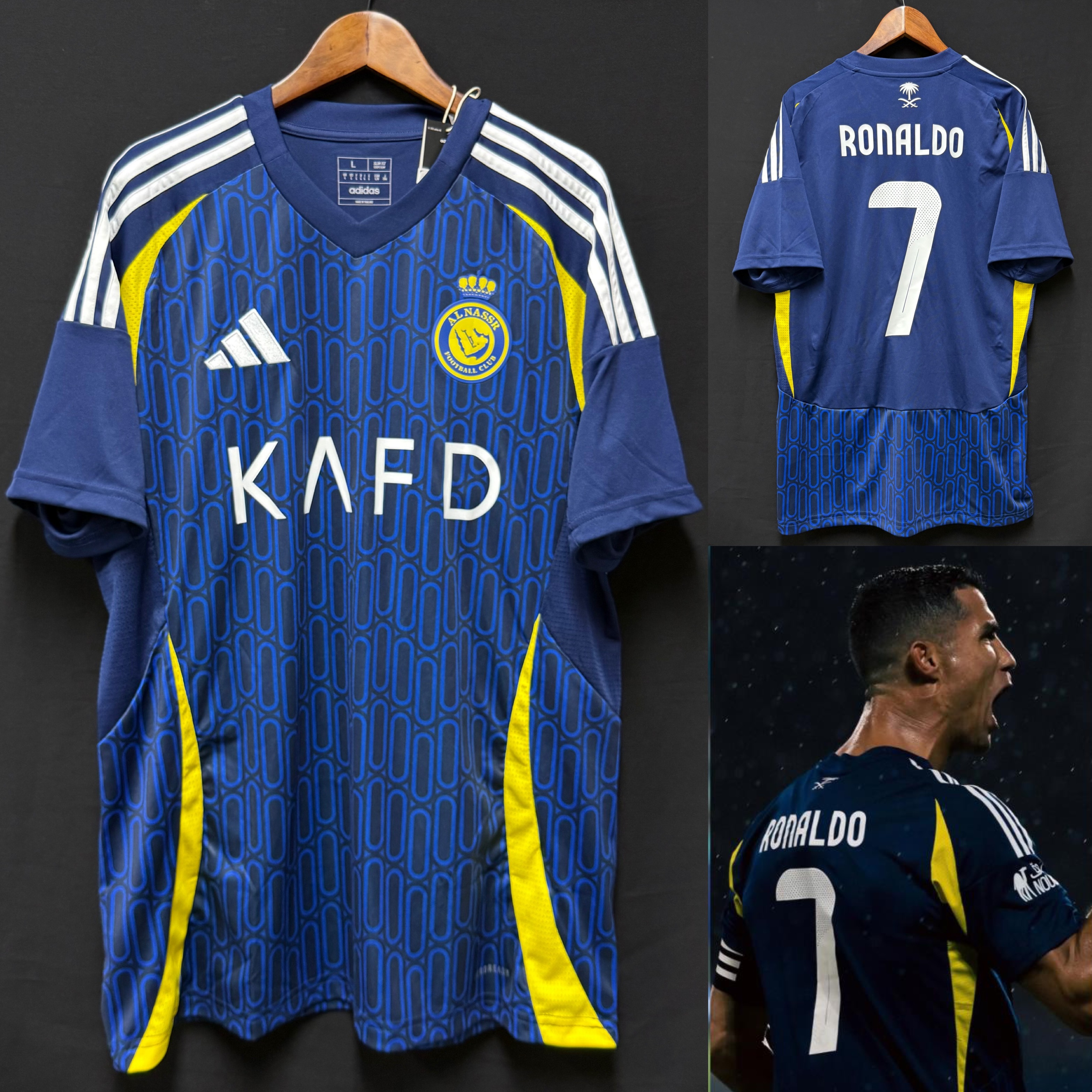 (BNWT) AL Nassr 2024-2025 Adidas Away Shirt #7 RONALDO