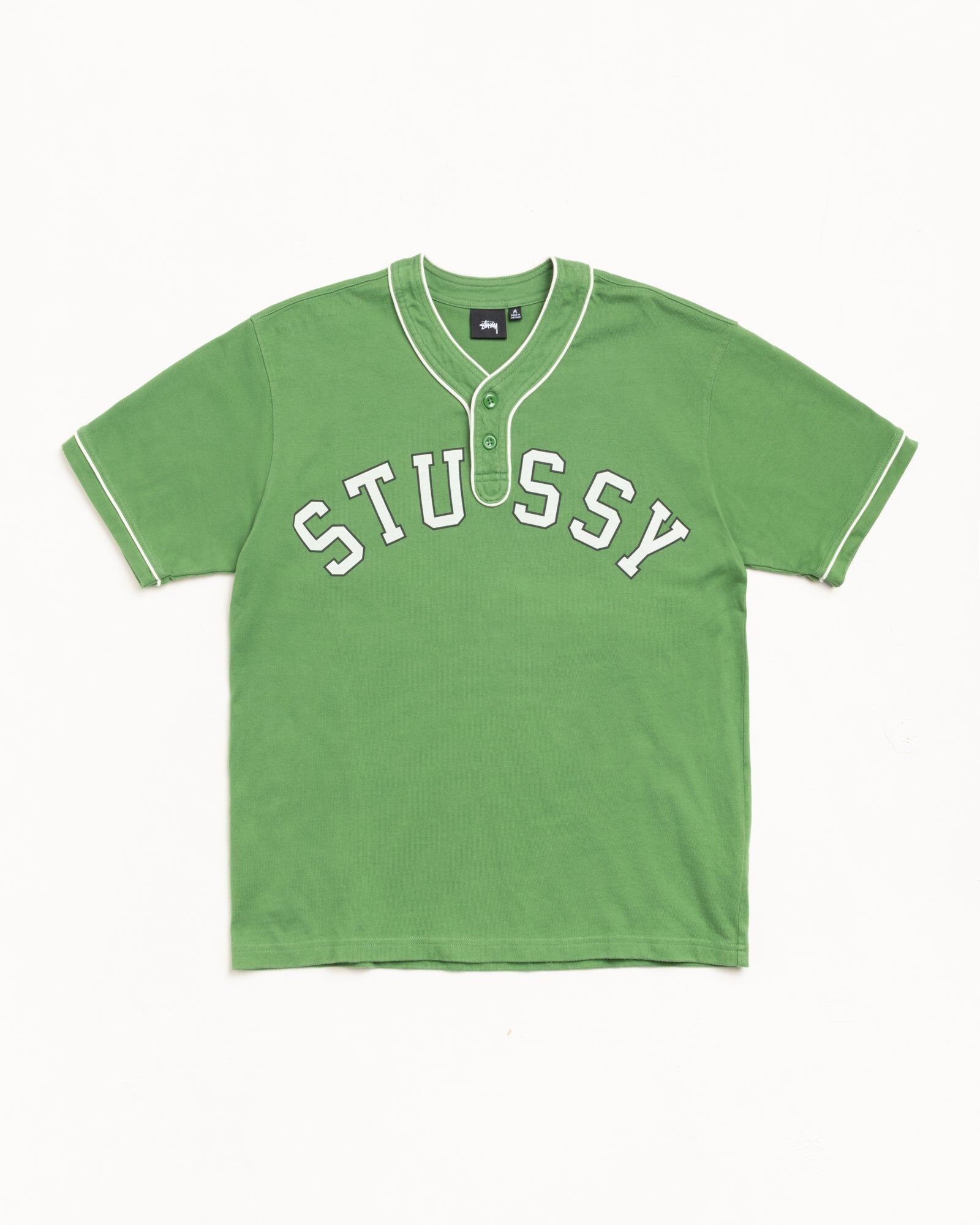 2026SS STUSSY ARCH BASEBALL JERSEY 刺繡 LOGO 字體 短袖 球衣 短T 現貨 1140383