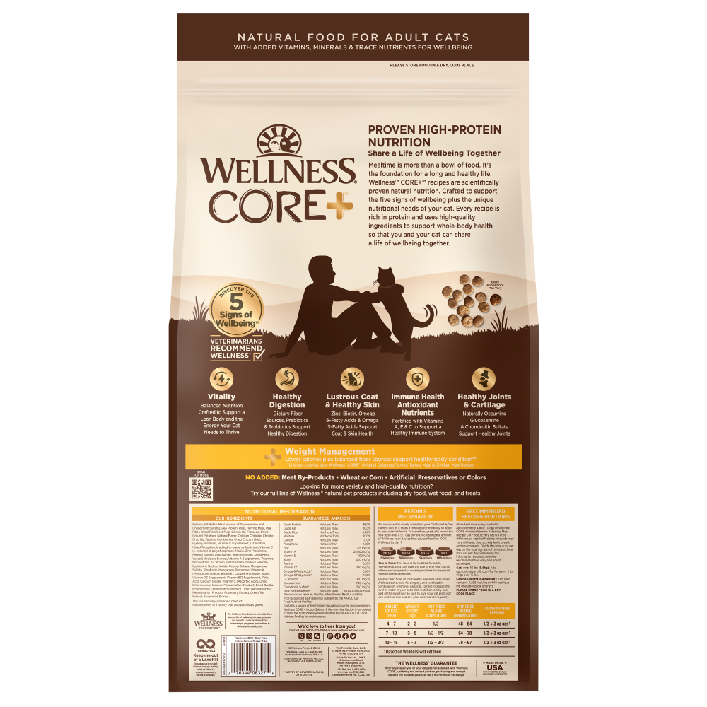Wellness CORE+ 無穀物室內貓貓糧 | 海洋魚 | 11 lb