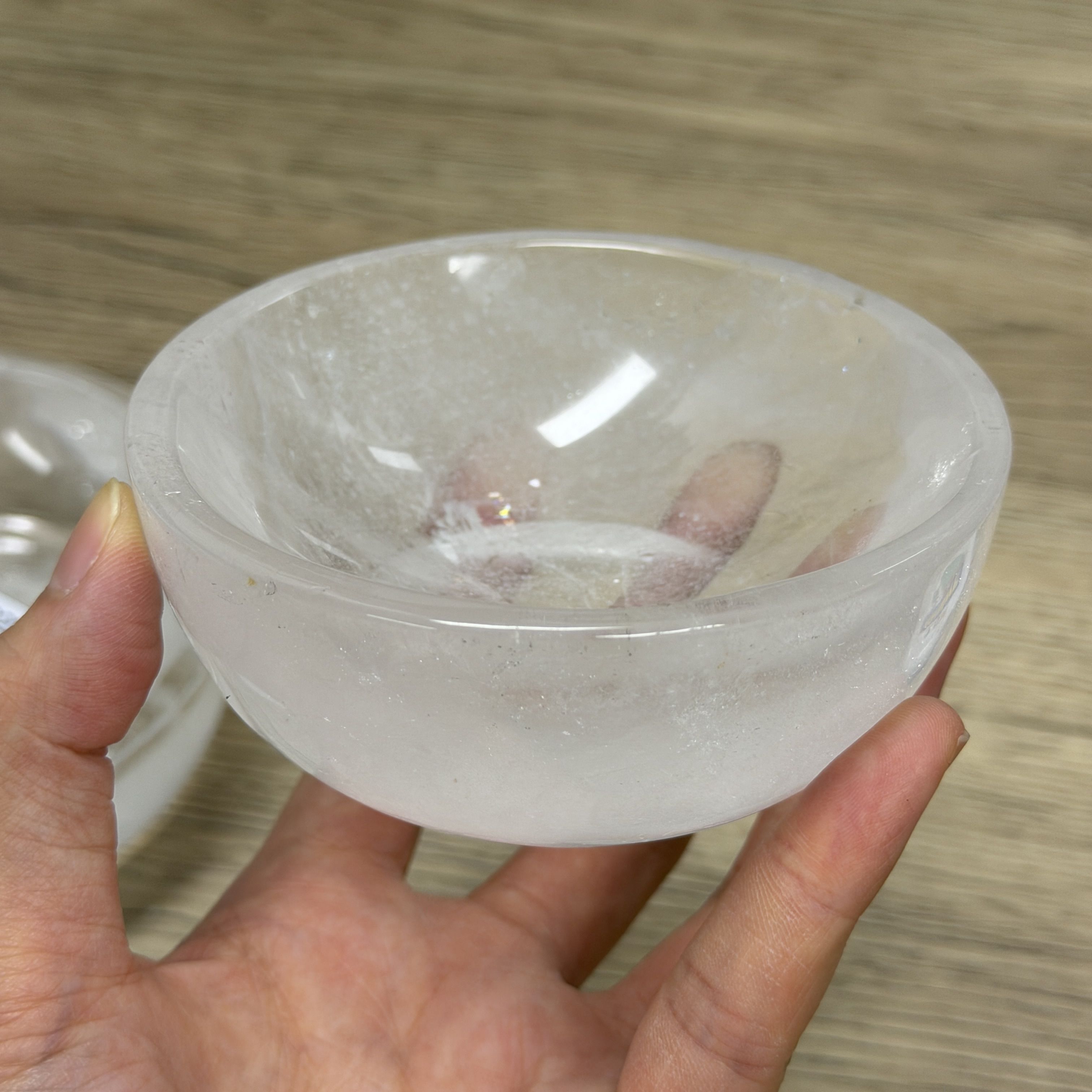 高品質白水晶碗 10cm  WD2300
