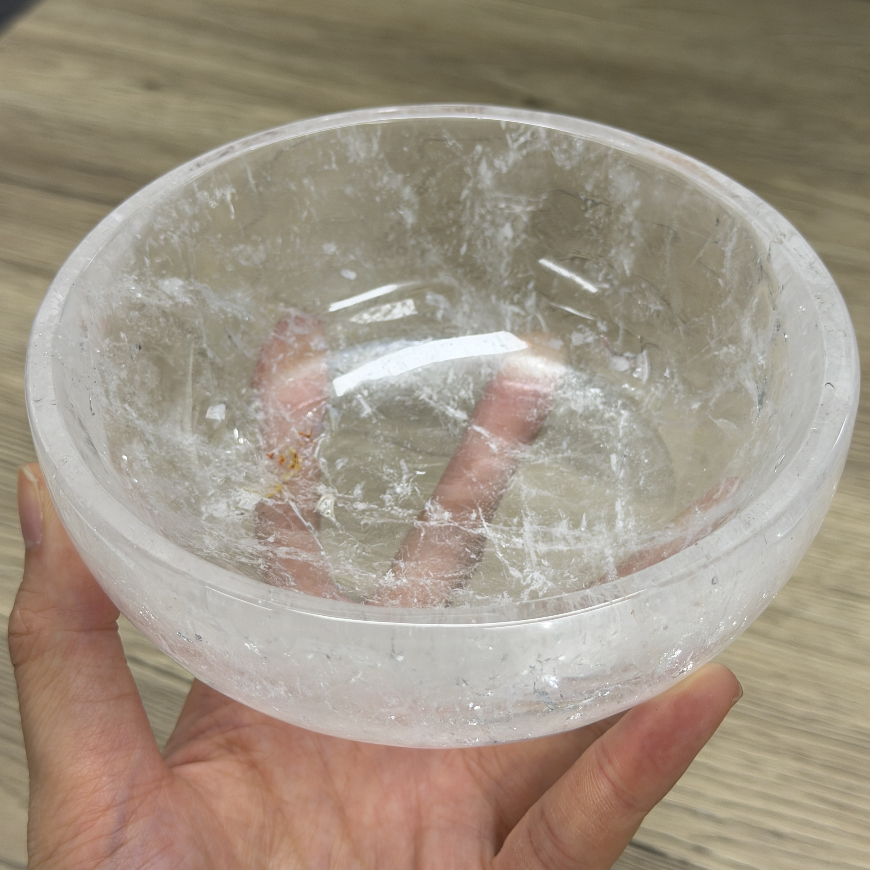 高品質白水晶碗 13.5cm  WD2301