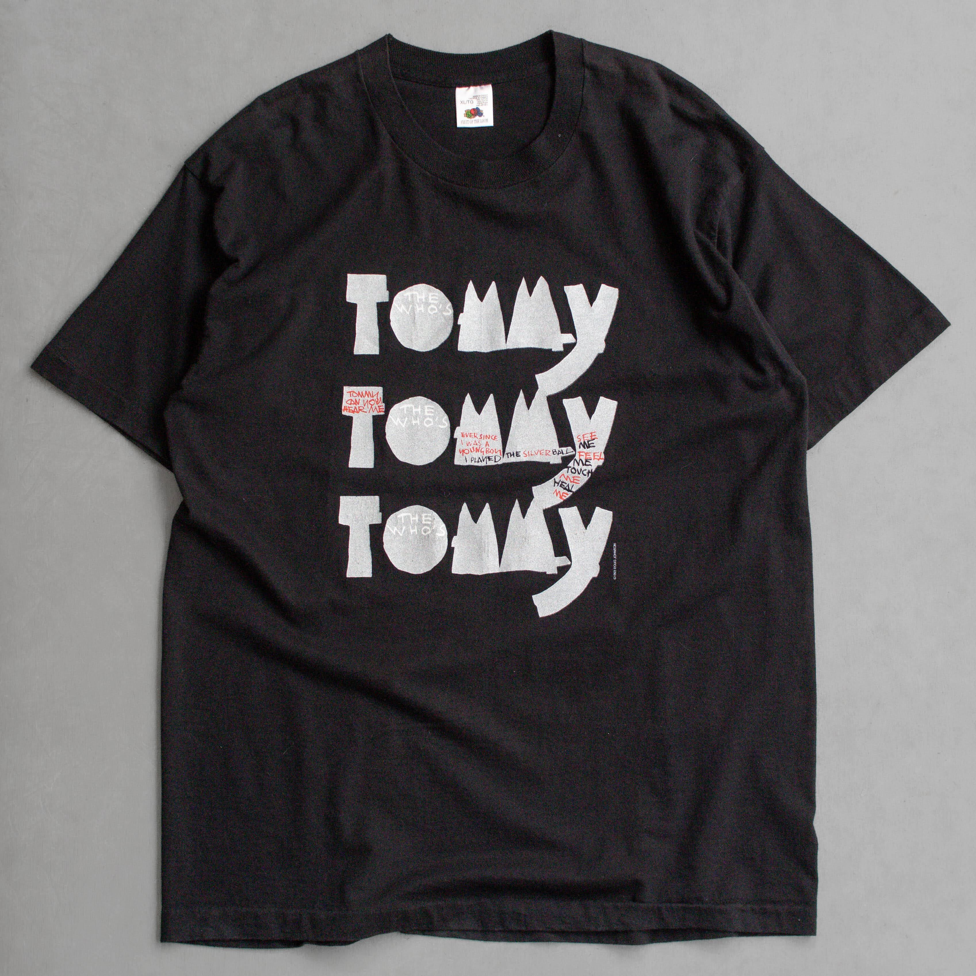 90S THE WHO TOMMY BAND TEE 美國製 黑色 樂團 演唱會 短袖 T恤
