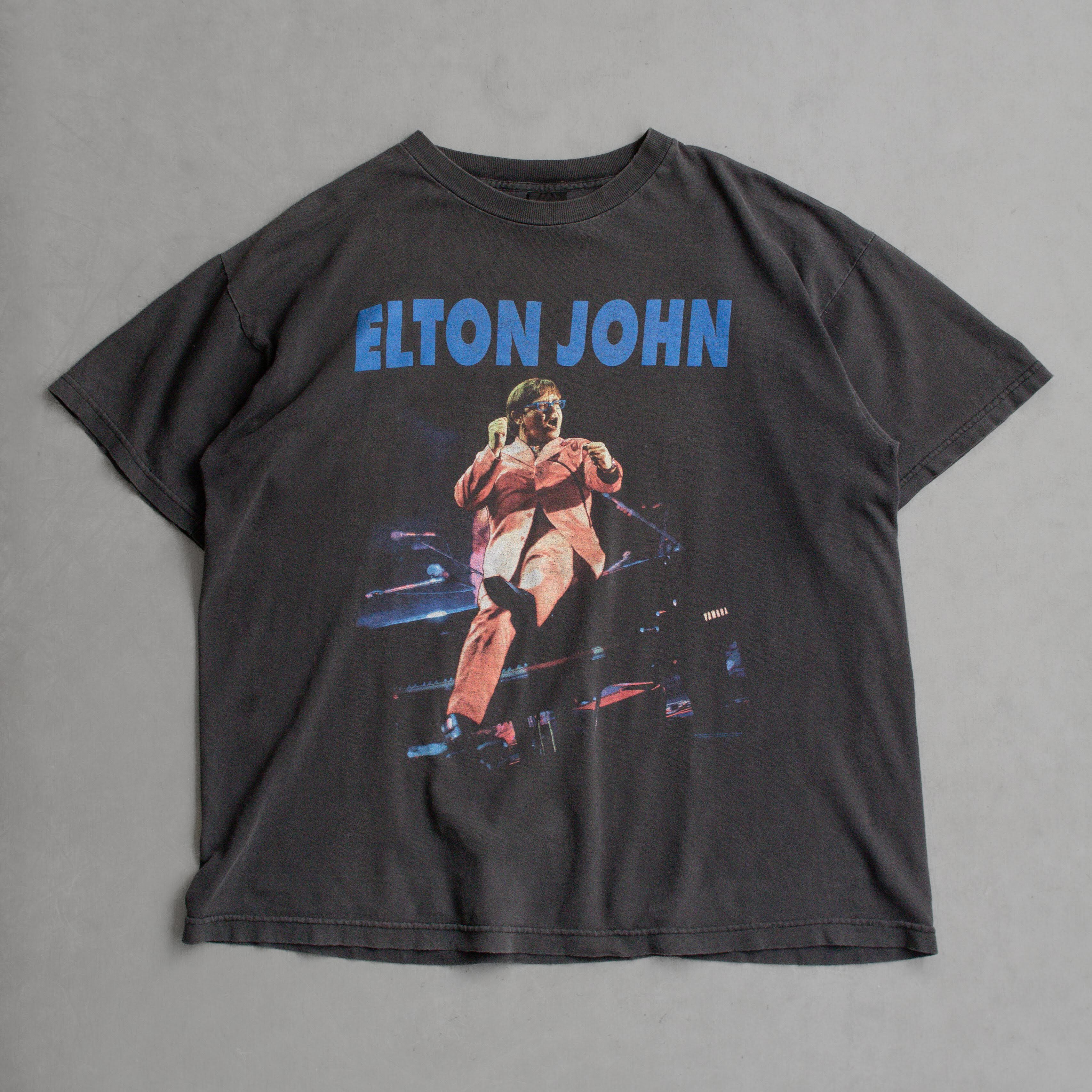 ELTON JOHN BAND TEE 美國 黑色 艾爾頓強 巡迴 演唱會 短袖 T恤