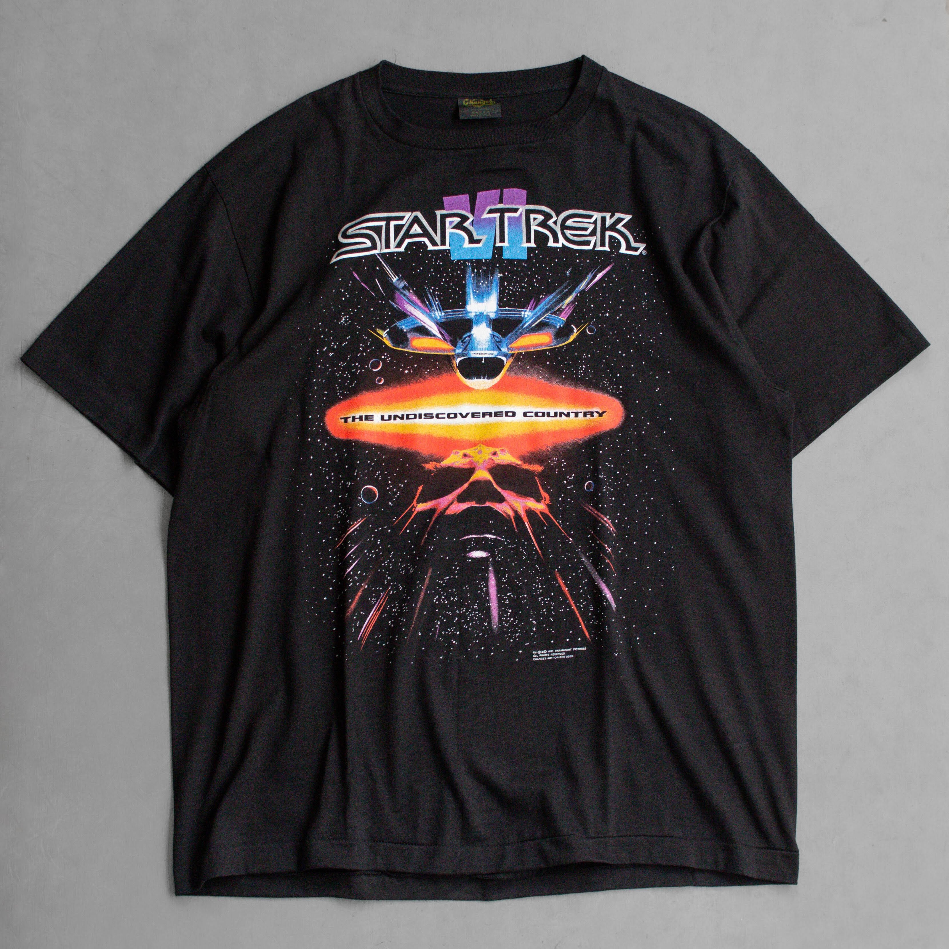80-90S STAR TREK TEE 美國製 黑色 星際爭霸戰 星際迷航記 短袖 T恤 C