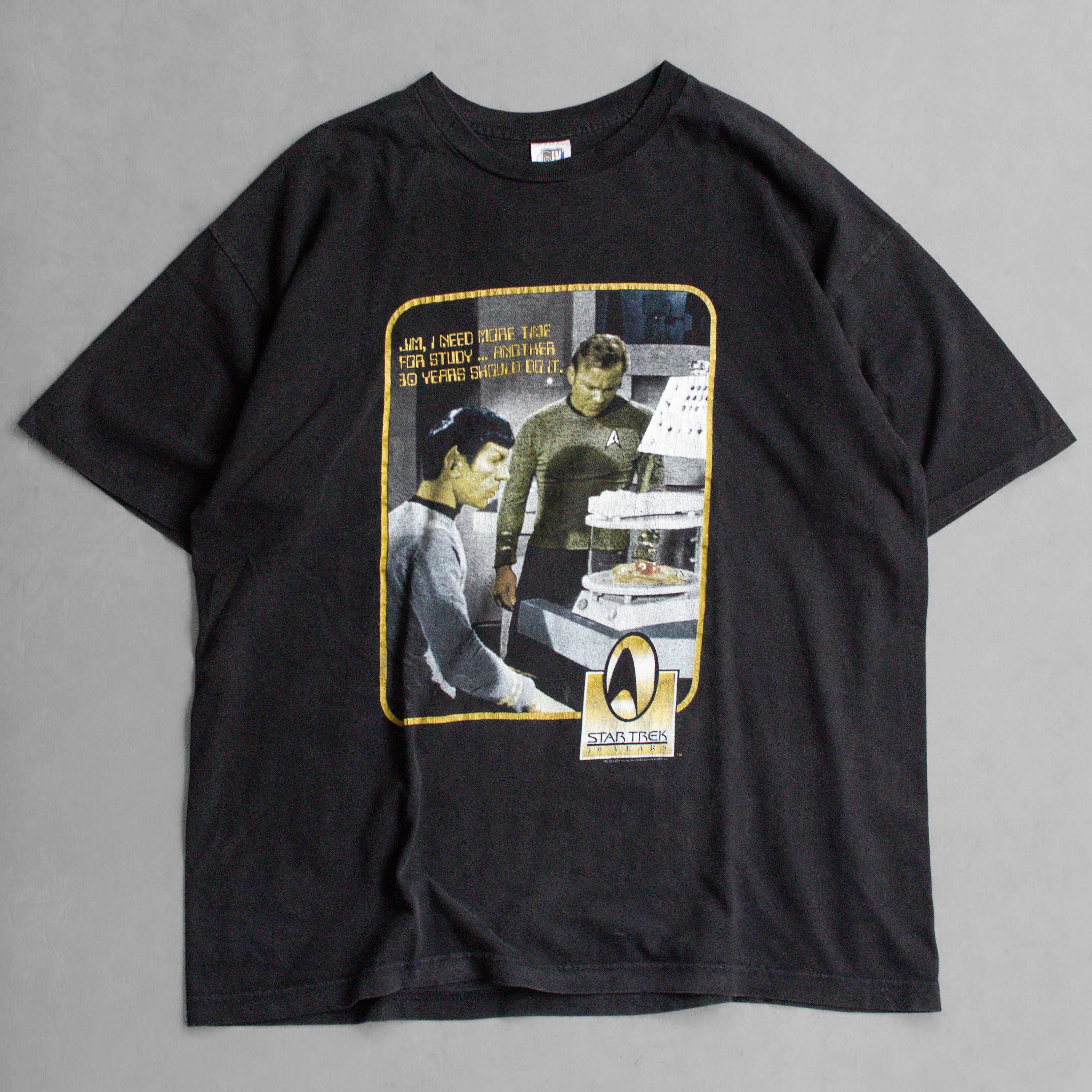 80-90S STAR TREK TEE 美國製 黑色 星際爭霸戰 星際迷航記 短袖 T恤 D