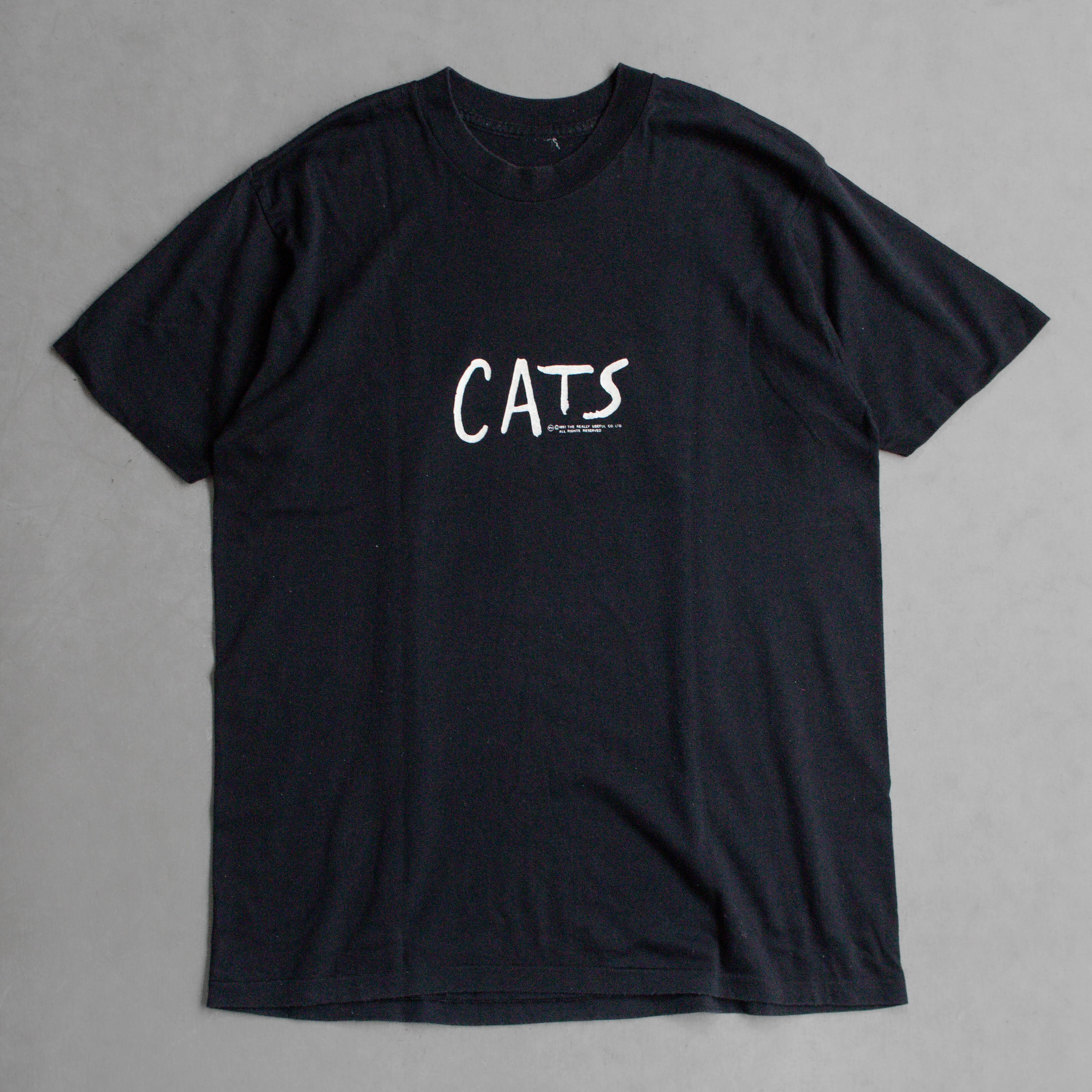 80S CATS MUSICAL TEE 美國 黑色 百老匯 音樂劇 貓 短袖 T恤 A