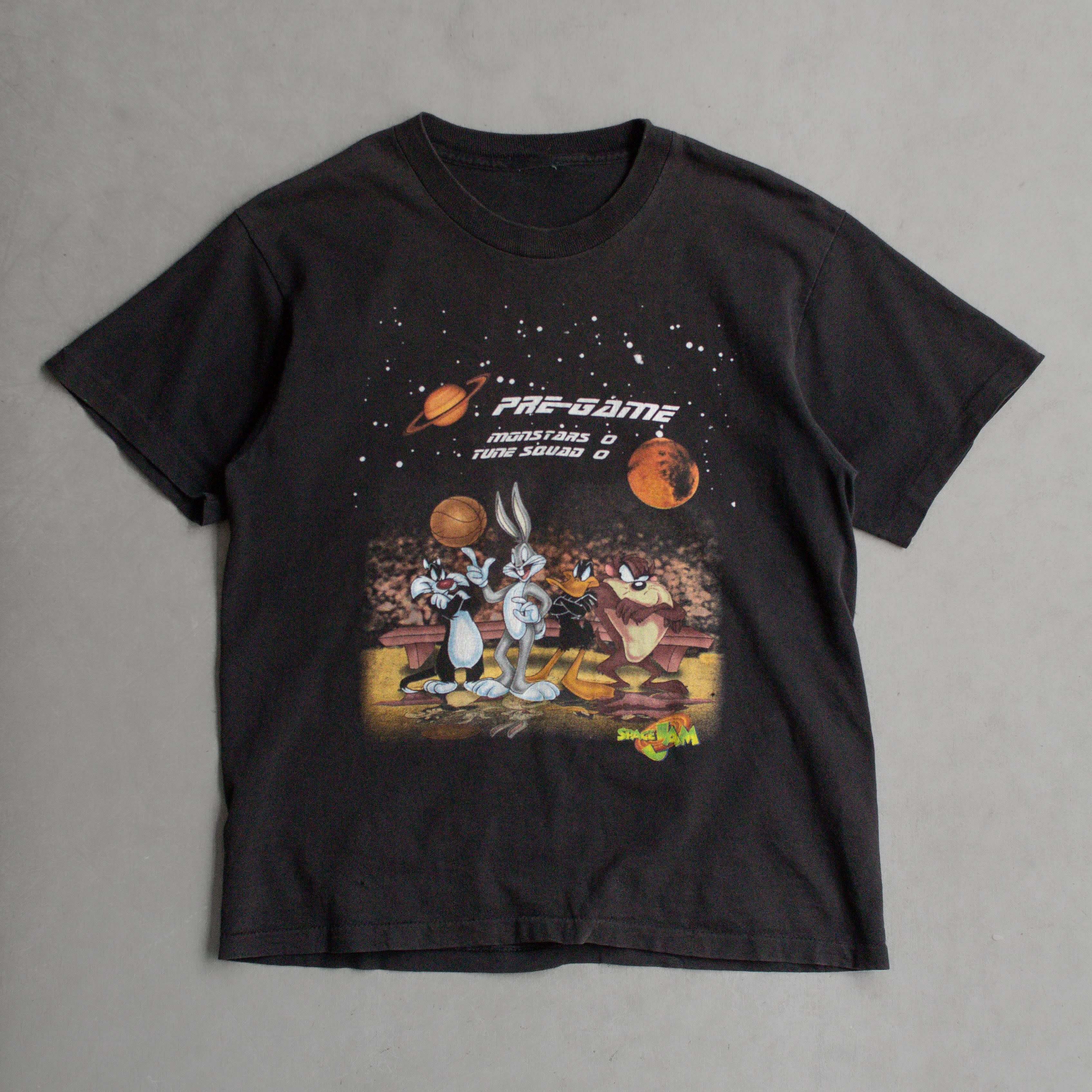 90S WARNER BROS SPACE JAM TEE 美國 黑色 華納兄弟 怪物奇兵 短袖 T恤