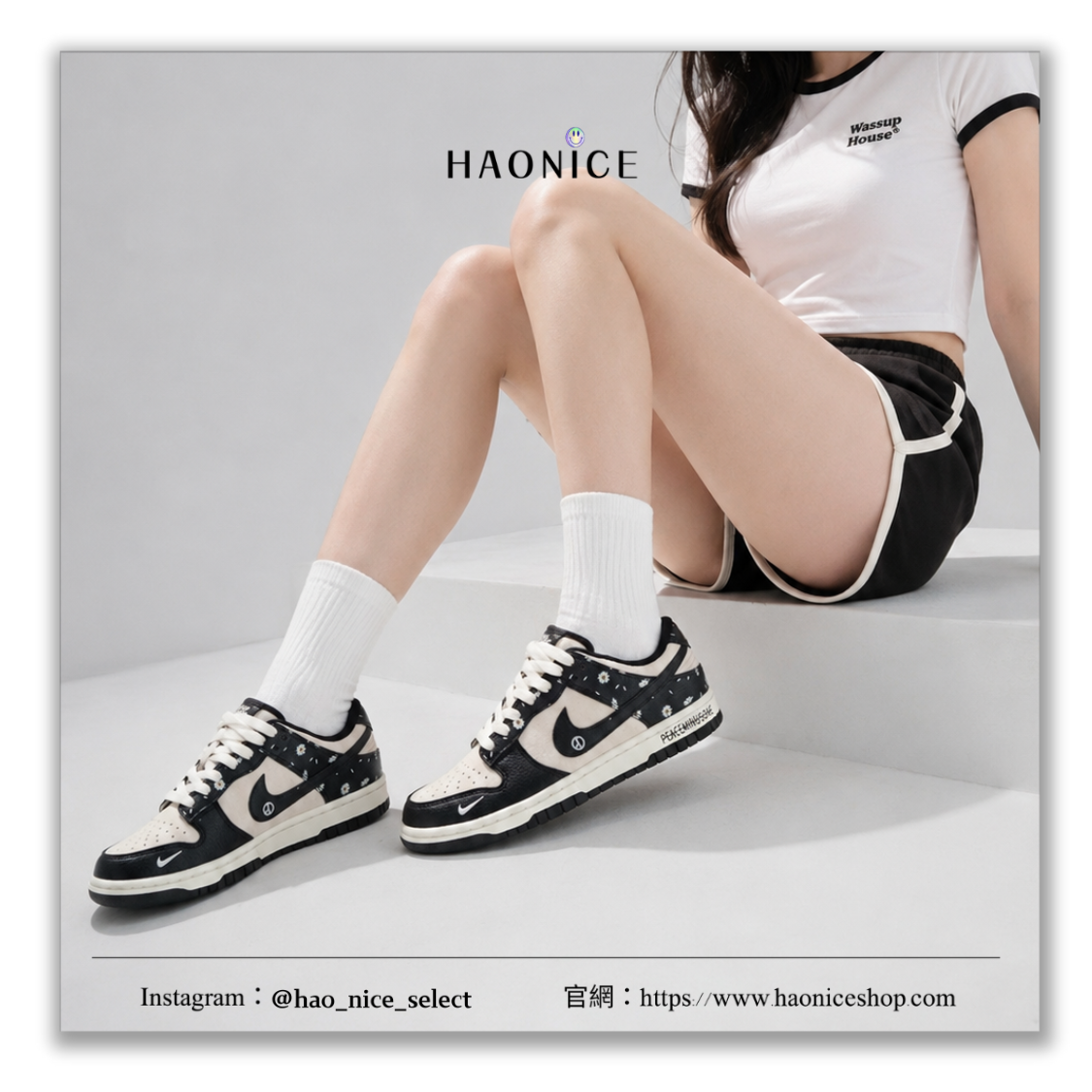 【HAO NICE】客製🎨Nike Dunk Low 雛菊紛飛🌼GD 權志龍 彩繪 小雛菊 黑白 板鞋 運動鞋 假一賠十 配合legit 驗貨