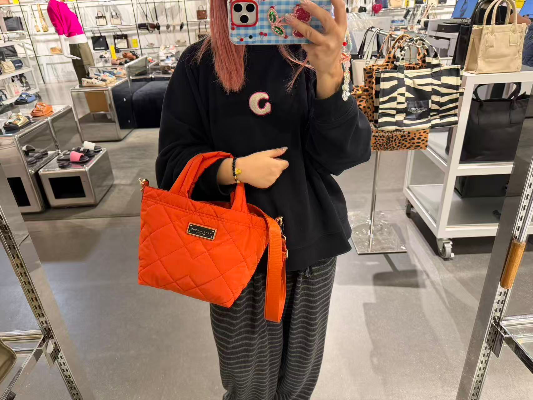 【預購】Marc Jacobs H051562 橙色尼龍托特包